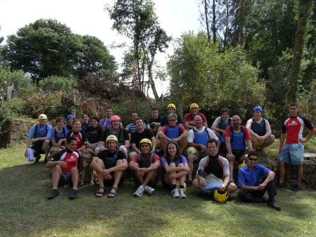 Economists rafting in Vigo. Before...