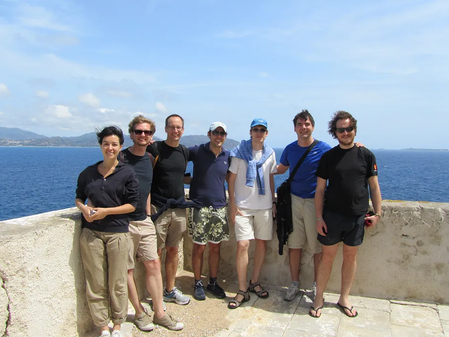 Workshop on Structural Change and Macroeconomic Dynamics, May 2012, Cagliari [program]. From the left Mayssun, Markus, Diego, Alessio, Miklos, Vincenzo and Cristiano.